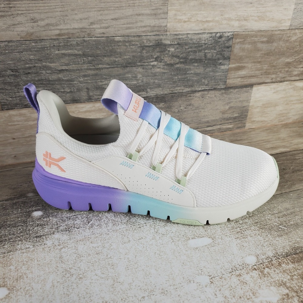 Kuru Flex Womens Shoes Sz 11 M Running White Purple Blue Slip On Low Top Sneaker